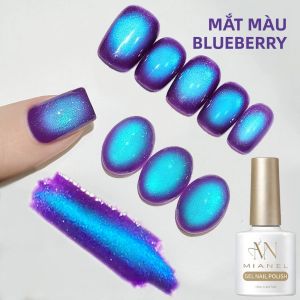 Sơn Móng Tay Mianel 10ml Màu Xanh Dương Quả Việt Quất Hiệu Ứng Mắt Mèo Gel Màu Xanh Dương Mát Mẫu Mới Phổ Biến Năm 2025 Dùng Trang Trí Nail Art