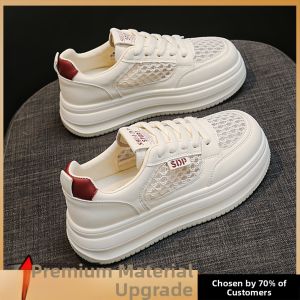 CHAODONG | Heel Height Increasing Womens Summer Breathable Canvas Sneakers