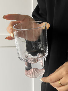 Cốc Thủy Tinh Cao Cấp Pink Mountain Cốc Đựng Đồ Uống Sáng Tạo Cốc Cà Phê Cốc Kem Cốc Đựng Đồ Uống Cốc Thủy Tinh Hình Tam Giác