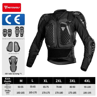 MOTOWOLF | Bộ Bảo Vệ Toàn Thân Đi Mô Tô Chống Va Đập cho Mùa Thu và Đông