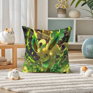 Bandai | Pokemon Mewtwo Anime Plush Pillow Cover Soft Short Plush Cushion Cover For Sofa Bedroom Home Decor Gift Decoration