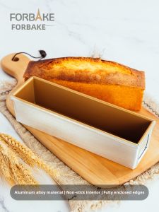 For Bake | Fruit Cake Non-Stick Solid Bottom Bread Molds Long Shape Toast Box