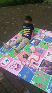 ULAR TANGGA RAKSASA JUMBO 2X2 METER MAINAN ANAK EDISI SQUIDDGAME FREE DADU Games Board Toys