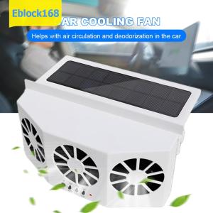 Car Ventilator Solar Powered Car Exhaust Fan Cools Down and Eliminates Peculiar Smell Window Mounting for Most Cars