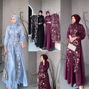 DRESS wanita tile motif gamis wanita tile motif