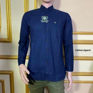 TERACOTA / BATA KEMEJA POLOS PRIA LENGAN PANJANG BAHAN KATUN CIGARET