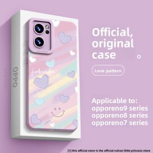 Nohon | Cute Heart Design Phone Case for OPPO Reno8 Pro Full Protection Reno6 Silicone Reno5