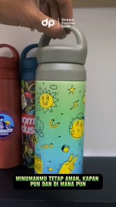 Tumbler Japan Termos Travel Hook Tempat Minum Custom Printing UV Stainless Steel 350ml Souvenir