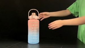 3 IN 1(2L+1L+500ml) Large Capacity Water Cup Portable Sports Water Bottle For Outdoors School Office