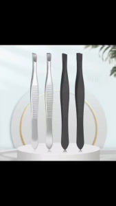12pcs/pad Metal eyebrow clip eyebrow tweezers