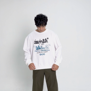 House of Smith Sweater Crewneck Pria - Journey Crewneck White