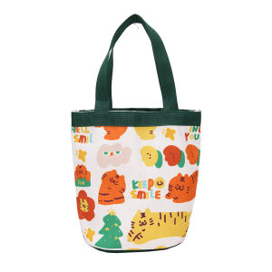 Tas Bekal Karakter Lucu Lunch Bag Tas Botol Import Korea Kanvas Premium COD