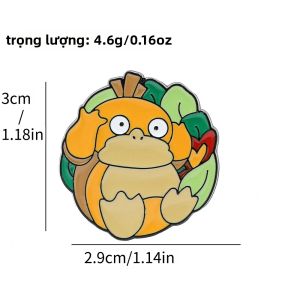 Bandai | Charmander Rùa Anime Hoạt Hình Kim Loại Pin - Áo Khoác Denim Ba Lô Mũ Trang Trí Sưu Tập Trò Chơi Quạt Trang Sức Quà Tặng Cho Người Lớn