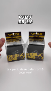 VFOX REEL COVER RB-116 Fishing Reel Pouch Fishing Reel Cover Baitcasting Reel Cover Low Profile Reel Cover Bag Fishing Beg Mesin Pancing