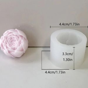 Rose with Buds Silicone Mold Flower Soap Candle Fragrance Gypsum Cake Mold