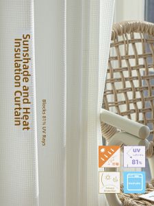 YIJIAREN | Translucent Privacy and Shade White Sheer Curtain