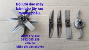 Bộ lưỡi dao gắn máy băm bèo tây rau muống bằng thép nhíp siêu sắc bén