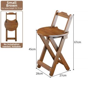 MOLORE | Home Folding Simple Modern Japanese Style Bamboo High Stool