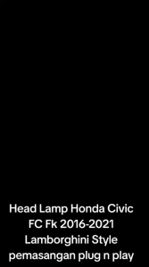 Head Lamp Headlamp Headlight Full LED ASSEMBLY Honda Civic Sedan Hatchback FC FK 2016 2017 2018 2019 2020 2021 With Blue DRL Turn Signal Lampu Depan Civic 2016-2021 LAMBO STYLE DEVIL MODE