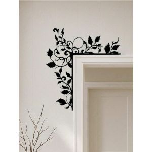 CIFbuy | Vintage Metal Leaf Door Hanger - Rustproof Iron Wall Decor for Entryway Bathroom Bedroom Christmas Gift