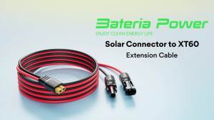 Bateria Power Solar to XT60 Charging Extension Cable Conversion MC4 Plug Cable 12AWG 10Ft Solar Connector for Solar Panel to Battery RV Portable Power Station Solar Generator