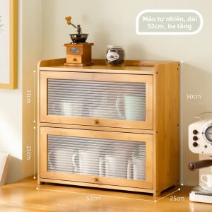 Kệ Lưu Trữ Đa Năng Gỗ Trúc Có Nắp
