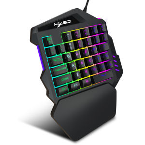 HXSJ | Bàn Phím Chơi Game Một Tay HXSJ-35 Có Đèn Nền Cầu Vồng Tiện Dụng Có Dây Dành Cho Điện Thoại Thông Minh Máy Tính Để Bàn - Kiểu Màng Mỏng Cắm Và Chạy