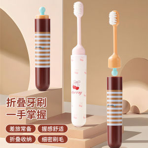 Travel Foldable Toothbrush Soft Bristles Child Dustproof Bathroom Kit Multi-Function Compact Size Dental Care Organizer