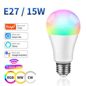 AC 85-265V 12W 15W 18W E27 Alexa Lamp Tuya WiFi Smart LED Light Bulbs APP Control Works with Google Home Alice Bedroom Decor