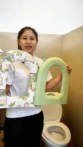 แผ่นรองนั่งชักโครก ที่นั่งชักโครกกันน้ำ EVA กันน้ำ ไร้น้ำ สําหรับใช้ในครัวเรือน ห้องน้ำ