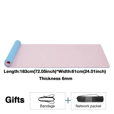 LAYOTO TPE Yoga Mat 6-8MM for Workout Sale Odorless Non-Slip Exercise Sports Fitness Mats