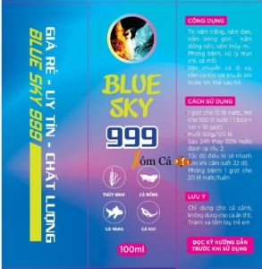 Blue Sky 999 Xử Lý Túm Lắc Cá 7 Màu Cá Betta Ngừa các loại nấm cho cá cảnh