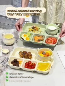 XIAOHUANGLU | Diet and Child Friendly Divided Dinner Set Ceramic