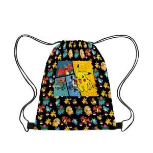 Pikachu Pokemon Pokémon Pokemon Pikachu Drawstring Backpack Cartoon Drawstring Pocket Primary and Secondary School Students