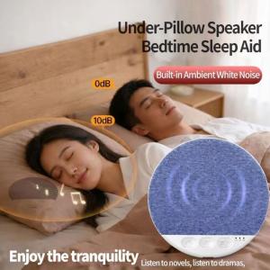 New Bedroom Pillow Speaker Sound Bluetooth Under Pillow Speaker Stereo Bass White Noise With Timer For Sleeping Gifts