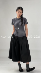 Quần lửng ống rộng nữ bigsize Woman Basic Quần culottes dáng xòe xếp ly kaki nhăn Nhật Bản QD05