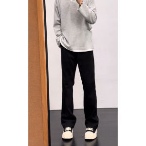 กางเกงขายาวทรงตรงผู้ชาย ทรงหลวม ทรงลำลอง ทรงฤดูใบไม้ร่วง/ฤดูหนาว กางเกงขายาวทรงตรงผ้าขนแกะหนา ทรงสลิมฟิต กางเกงขายาวทรงตรงสำหรับเล่นกีฬา