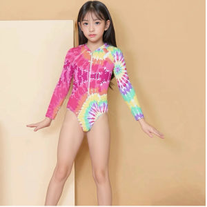 Long Sleeve Sun Protection Swimwear for Girls