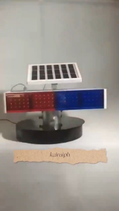 Traffic Light Solar Warning Strobe Lights Night Construction Glare Intersection Flashing Lights Road Traffic Safety Flash Lights Red and Blue