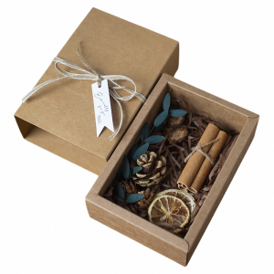 Artistic Retro Ins Style Original Brown Kraft Paper Gift Packaging Box Birthday Christmas Dried Flower Gifts Box Customizable