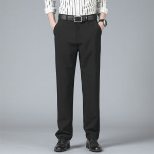 New Summer Thin Business Casual Small Trousers Mens Spring and Autumn Silm Straight Draping Small Suit Pants Men