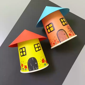 DIY Colorful Paper Cups 10PCS 250ml Kids Craft Cups for Art Projects School Activities & Party
