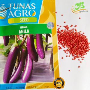 (250 biji) Benih terong ungu panjang ANILA - TUNAS AGRO