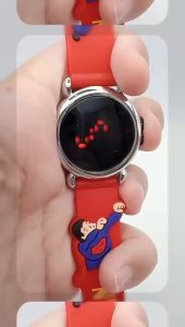 (K63) Jam Tangan Digi DC / Digital Superman Cute Cartoon Kids Watch
