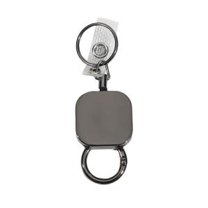 พวงกุญแจโลหะแบบยืดหดได้ 1 ชิ้น พร้อมคลิปหนีบเข็มขัด สายคล้องบัตรประจำตัว ที่ใส่บัตร คลิปหนีบ