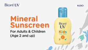 Biore UV Kids Pure Milk Mineral Sunscreen / Sunblock SPF50+ PA+++ 70ml