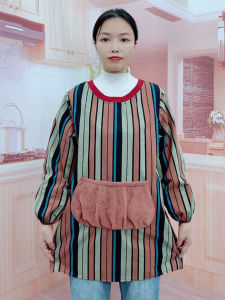 Waterproof Oil-resistant Long-sleeve Apron Womens Kitchen Home Use Dining Cooking Stir-fry Reverse Wear Special Workwear