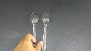 (ISI 100 PCS) Satu set sendok dan Garpu Plastik Isi 100 pcs | Sendok Plastik Murah