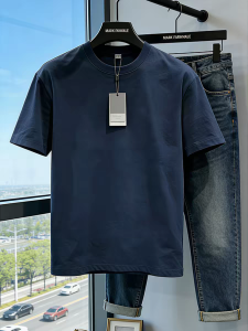 CHENMU | Navy Blue Premium Cotton Summer T-shirt Cleanfit
