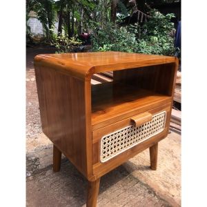 Meja nakas bedside jati 40x45x65